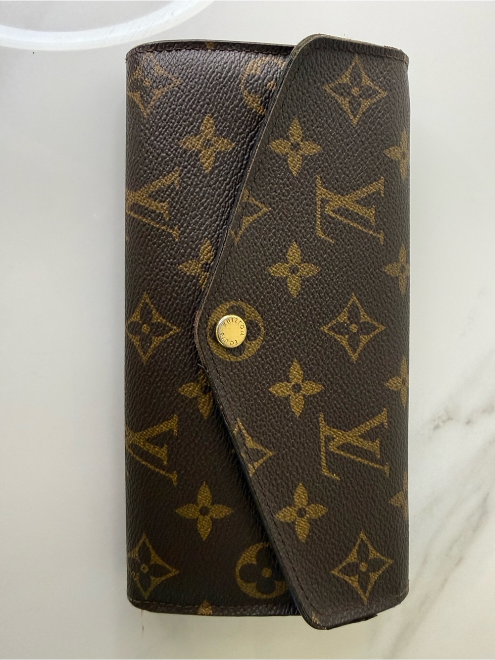 Louis Vuitton Monogram Sarah Long Wallet Portefeuille Brown - Picture 2 of 8